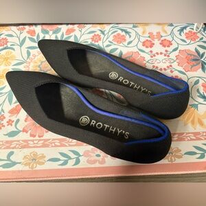 Rothy’s Woman’s The Point II Flats Black Size 9.5